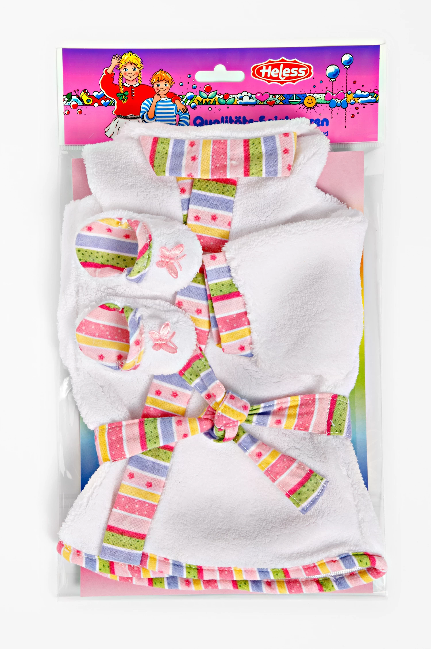 Badjas + Pantoffels Mt. 35 – 46 Cm. - Afbeelding 2